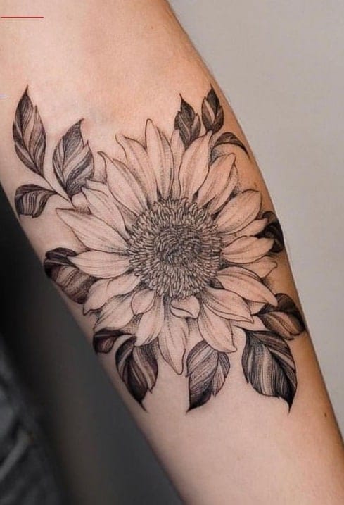 Sunflower Tattoo on Forearm