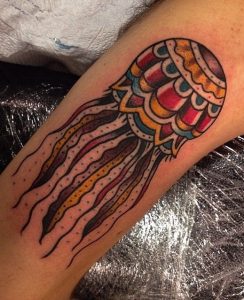 Traditional Jellyfish Tattoo