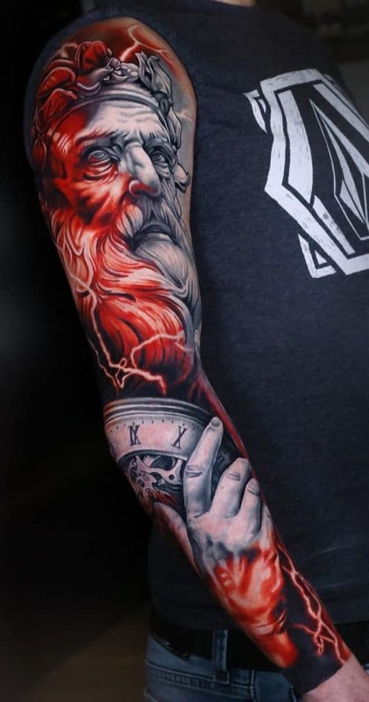 Zeus Tattoo Sleeve