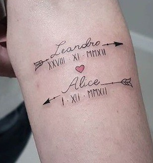 Arrow Tattoo with Name