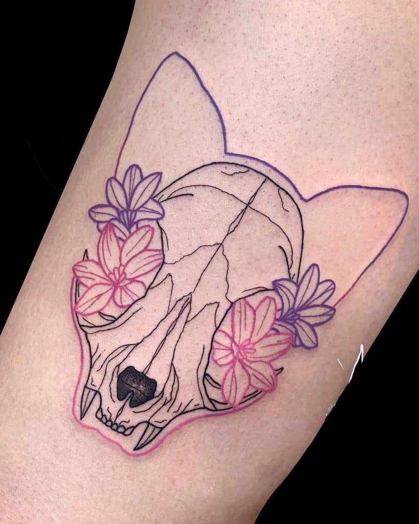 Cat Skull Tattoo