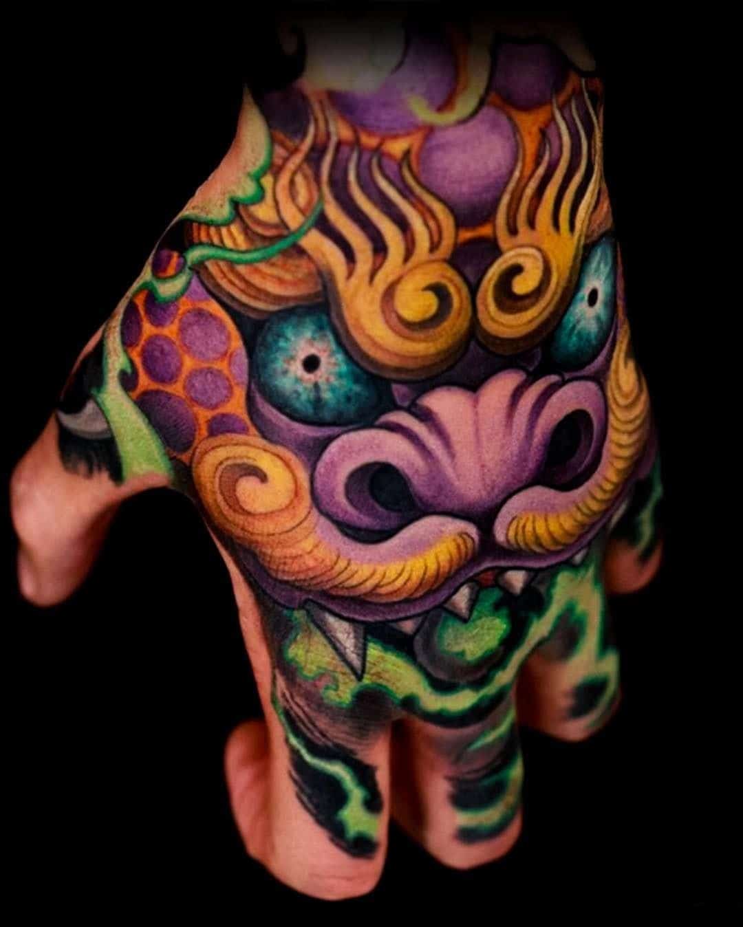 Foo Dog Hand Tattoo By  sheudatattoo   Asian Inkspiration  Facebook