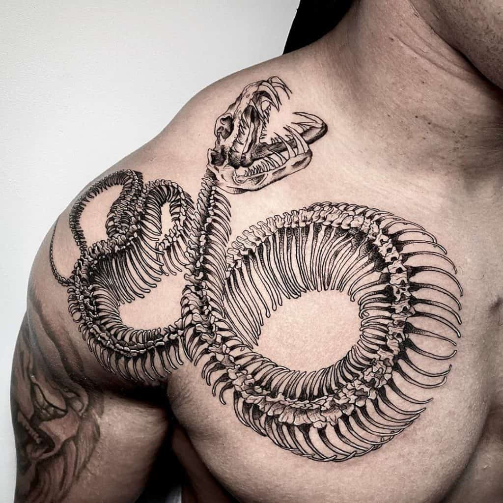 Snake Skeleton Tattoo