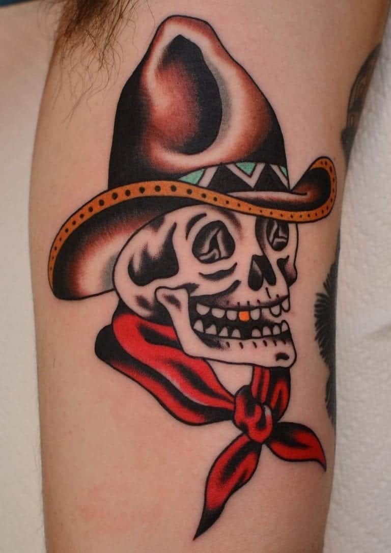 20+ Cowboy Skull Tattoo Ideas