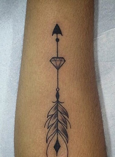 Diamond Arrow Tattoo