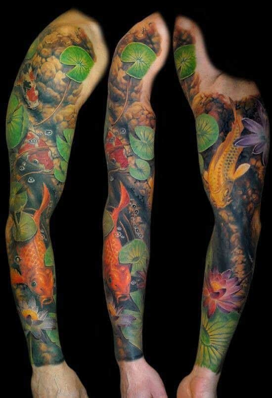 What goes good with a koi fish tattoo
