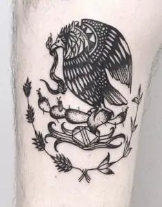 Татуировка с мексиканским орлом