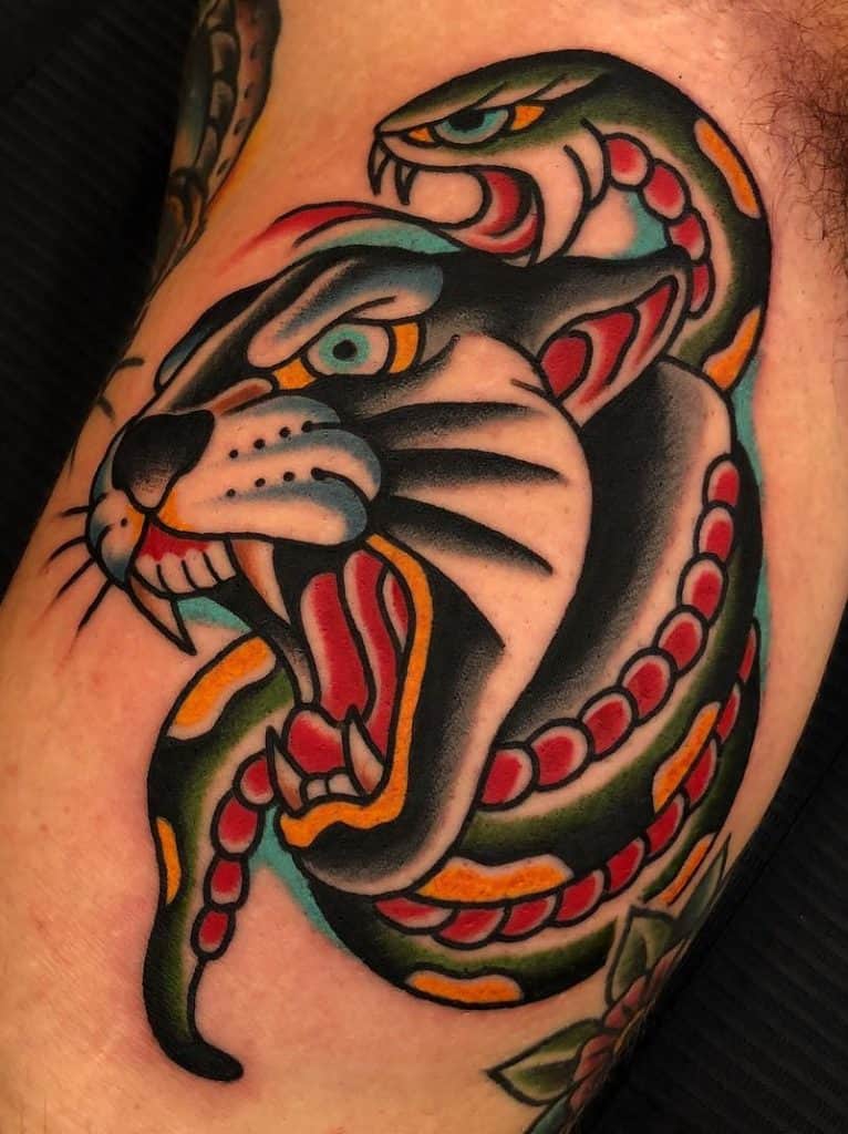 Panther and Snake Tattoo