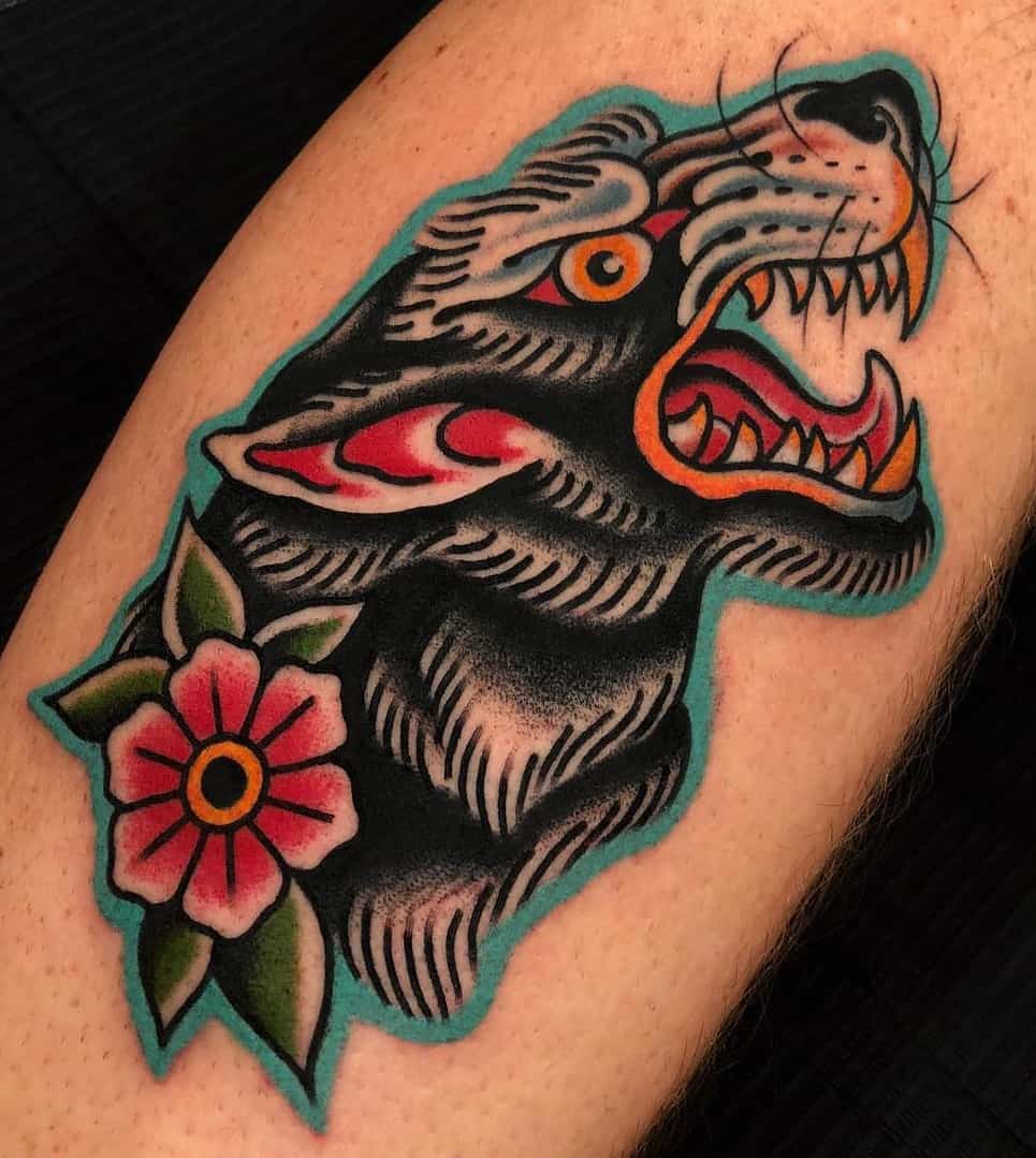 50+ Traditional Wolf Tattoos Meanings, Tattoo Designs & Placement