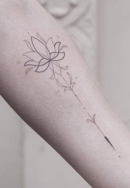 Geometric Flower Tattoos: A Visual Guide