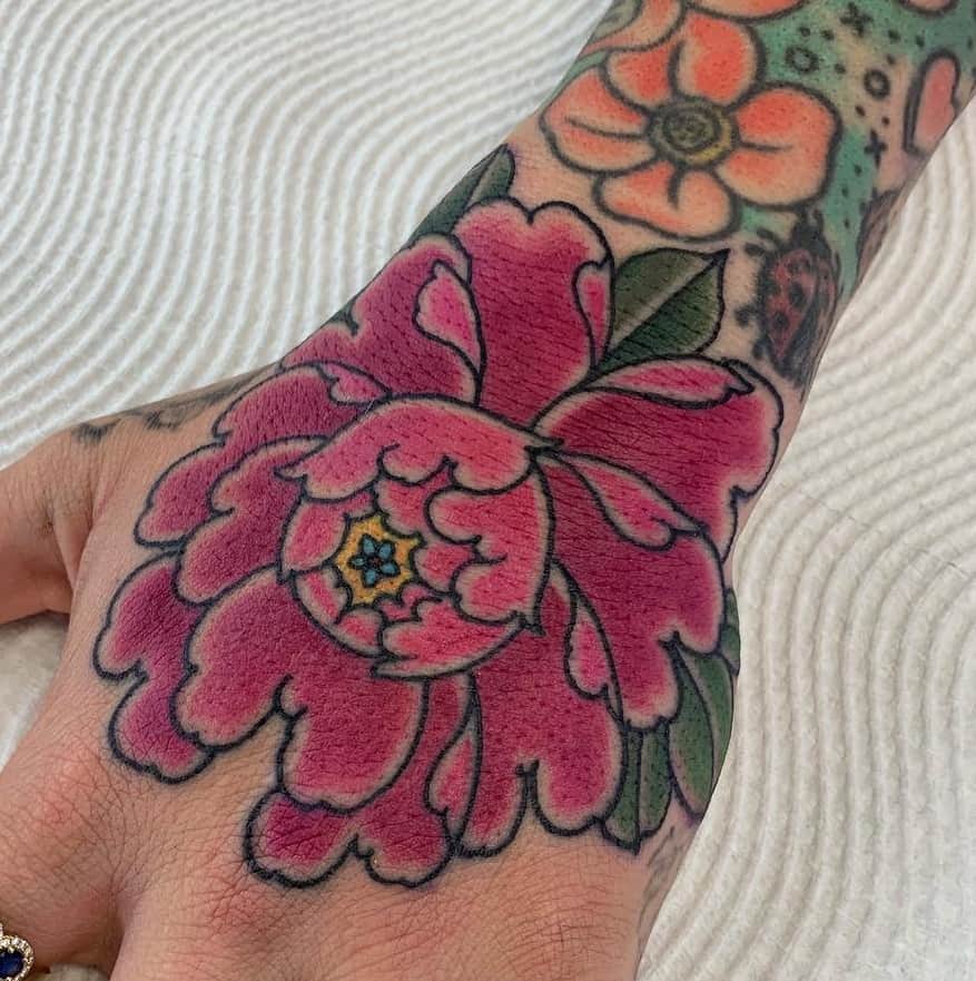 Irezumi style cherry blossom tattoo sleeve