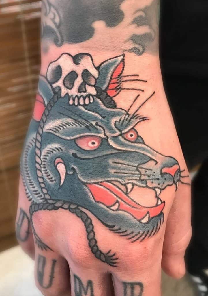 Japanese Wolf Head Tattoo