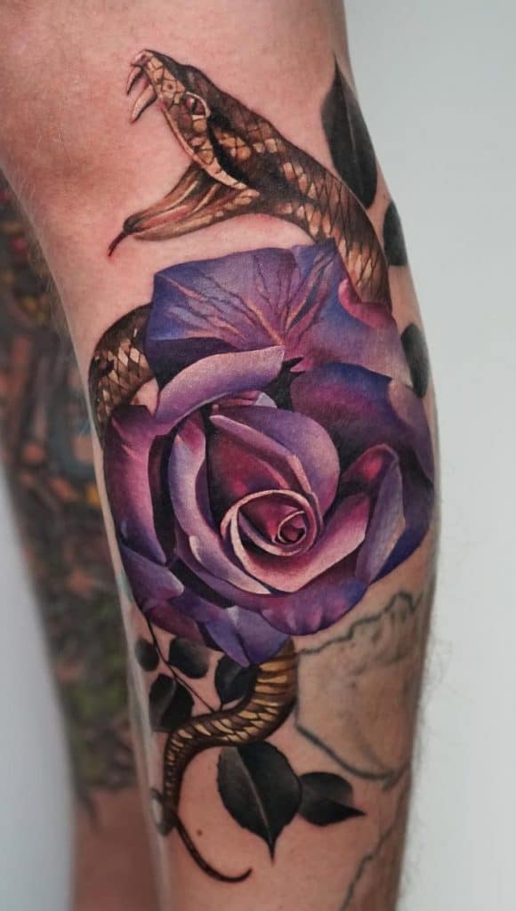 Purple Rose Tattoo