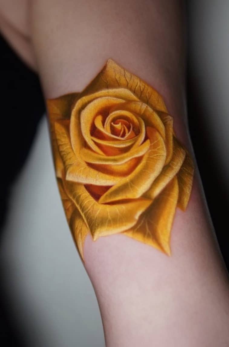 60+ Yellow Rose Tattoos And Their Meanings