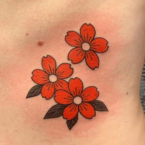Small Japanese Flower Tattoo