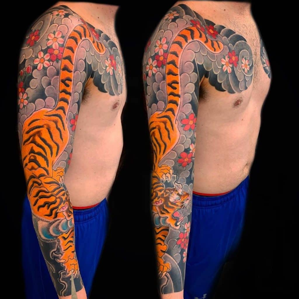 Tebori Tiger Tattoo