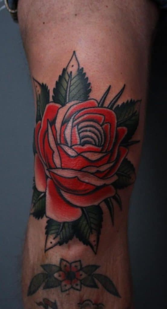 Flower Knee Tattoo