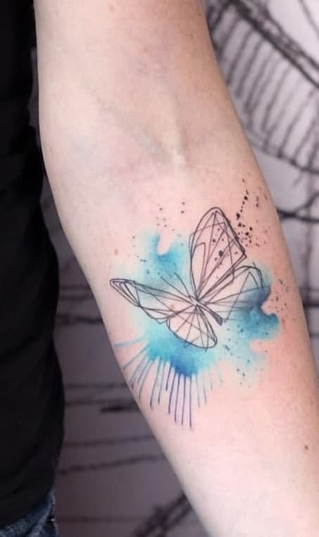 30+ Stunning Watercolor Butterfly Tattoos