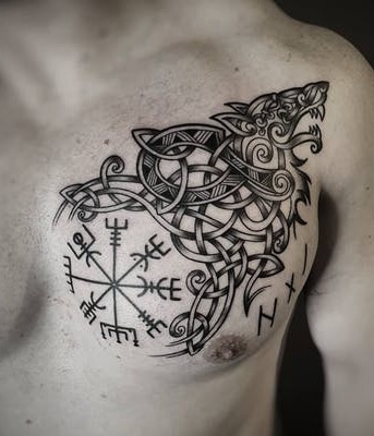 Fenrir Head Tattoo