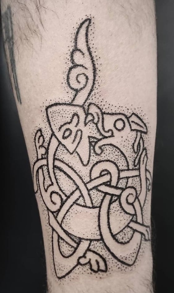 Fenrir vs. Odin Tattoo