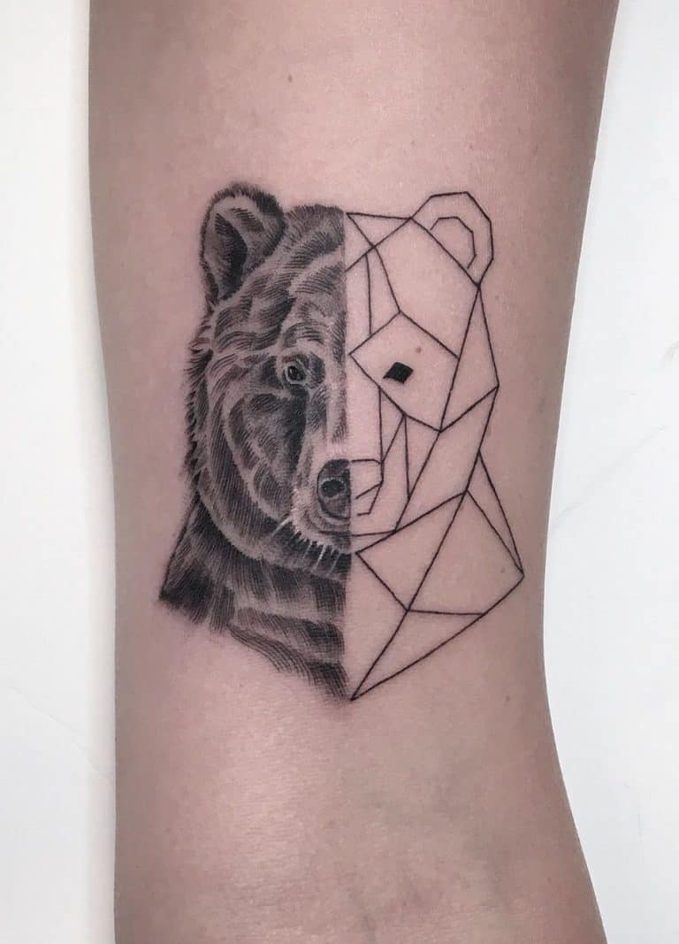 Geometric Bear Tattoos A Visual Guide