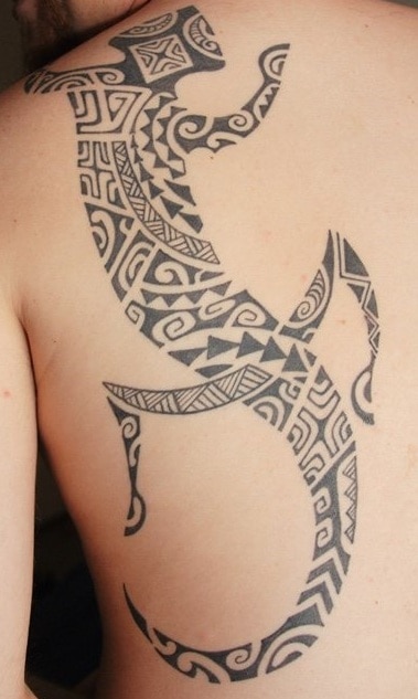 Marquesan Lizard Tattoo