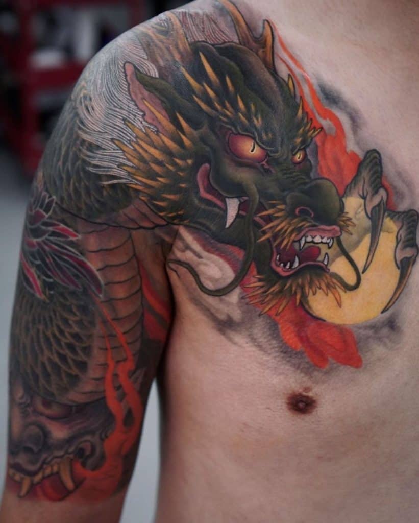 Neo-Japanese Dragon Tattoo