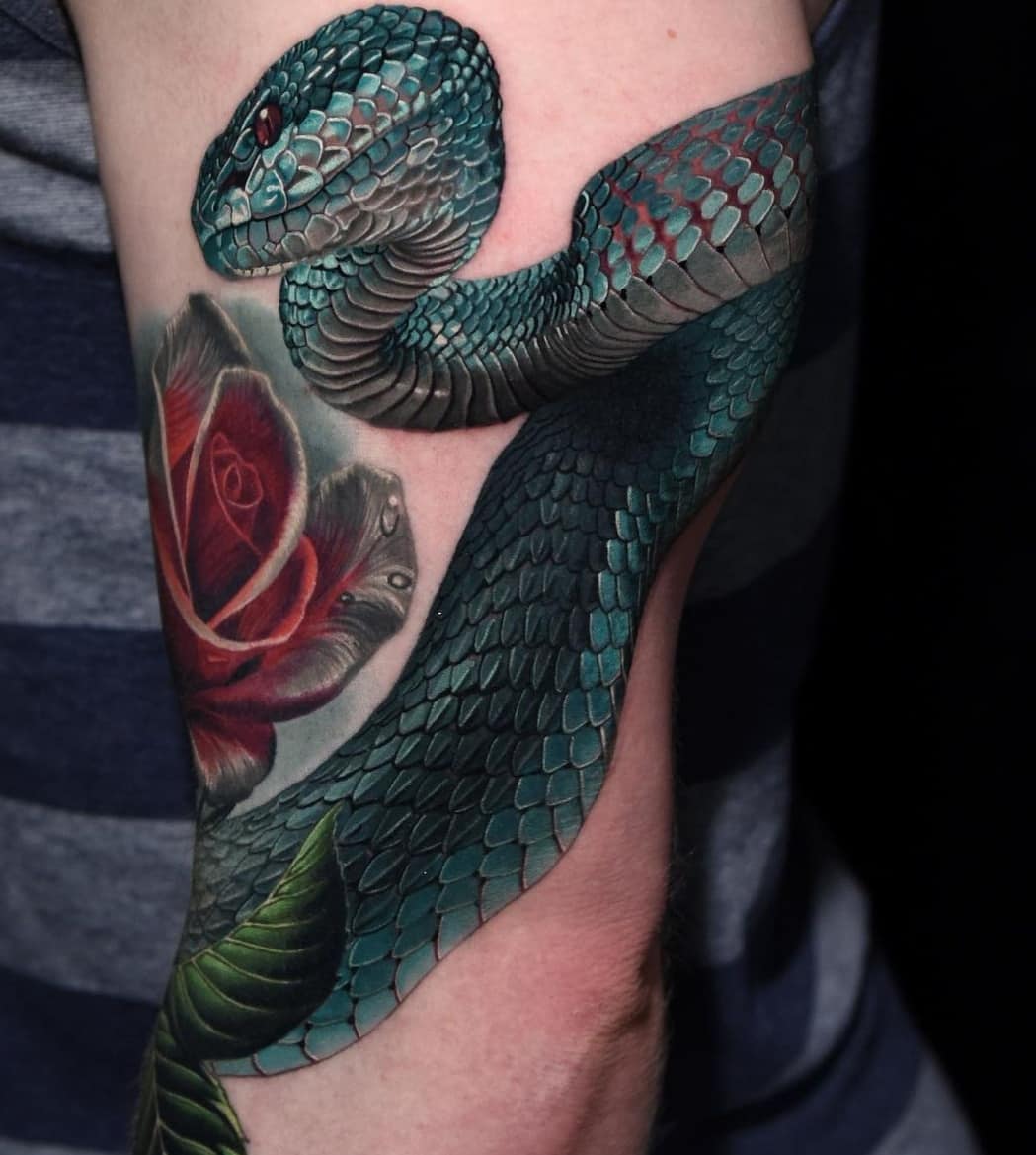 23 Snake Tattoos For Shoulder And Meanings  Sleeve tattoos Serpent tattoo  Shoulder tattoo