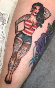 Traditional Pin-Up Tattoo 