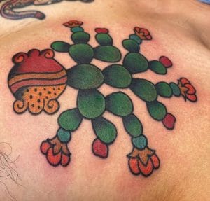 Aztec Flower Tattoo