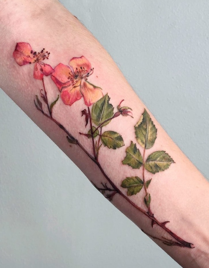 Dried Flower Tattoo