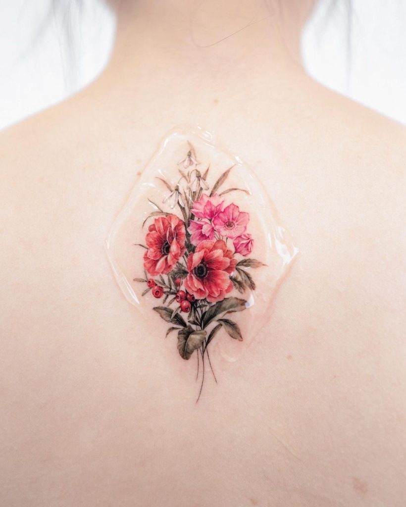 Floral Back-piece Tattoo