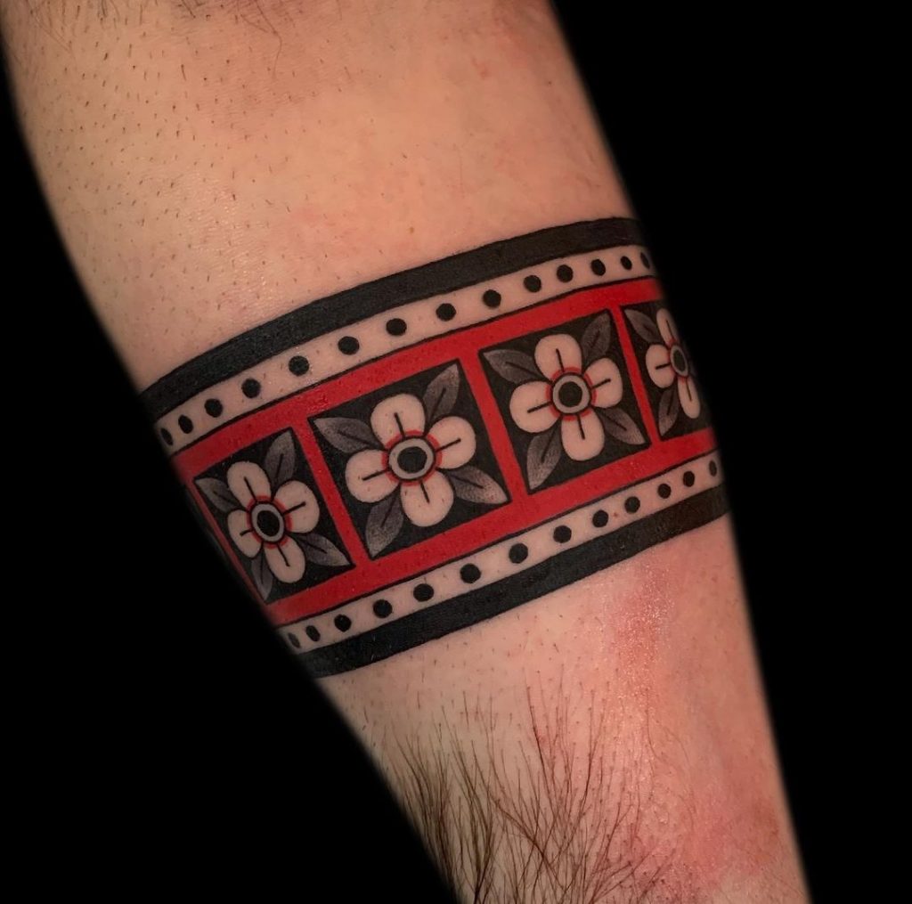 Floral Band Tattoo