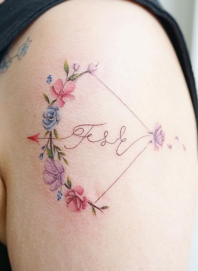 Floral Bow Tattoo