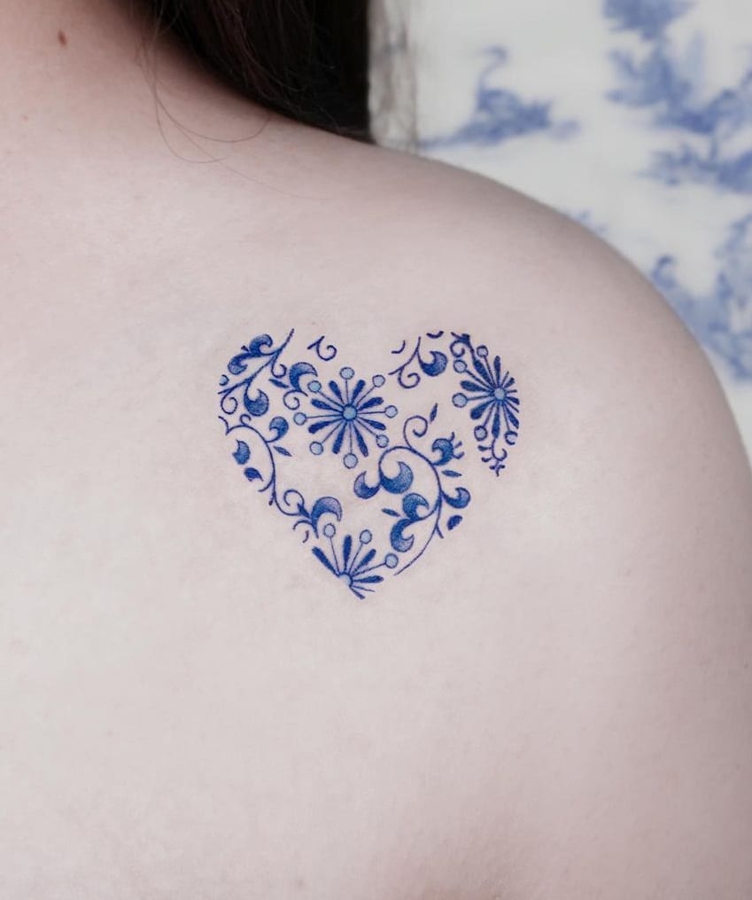 Floral Heart Tattoo