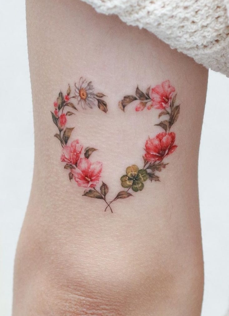 Floral Heart Tattoo