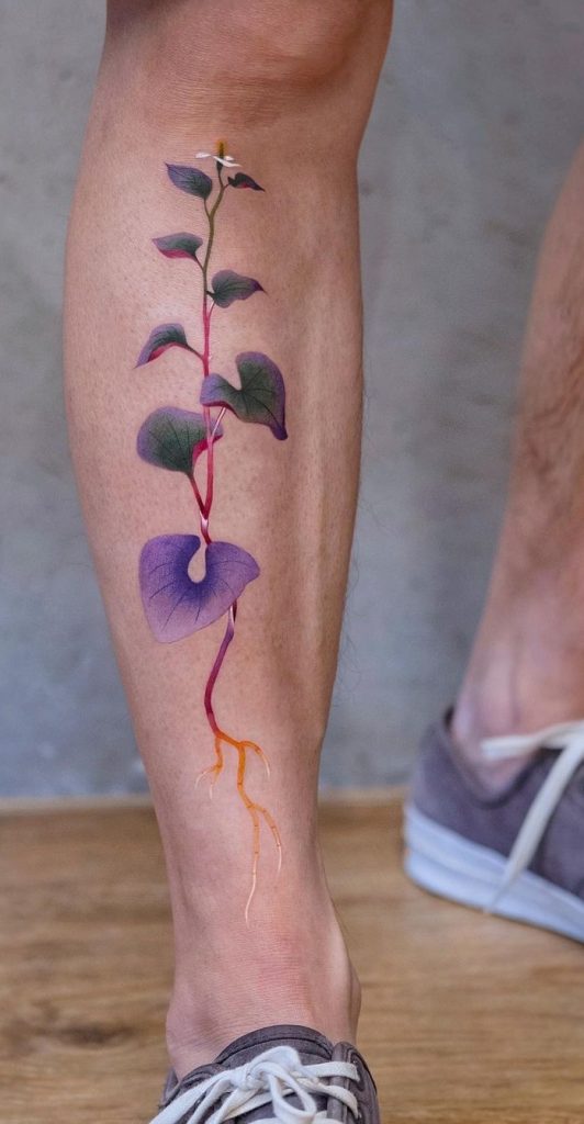 Flower Leg Tattoo