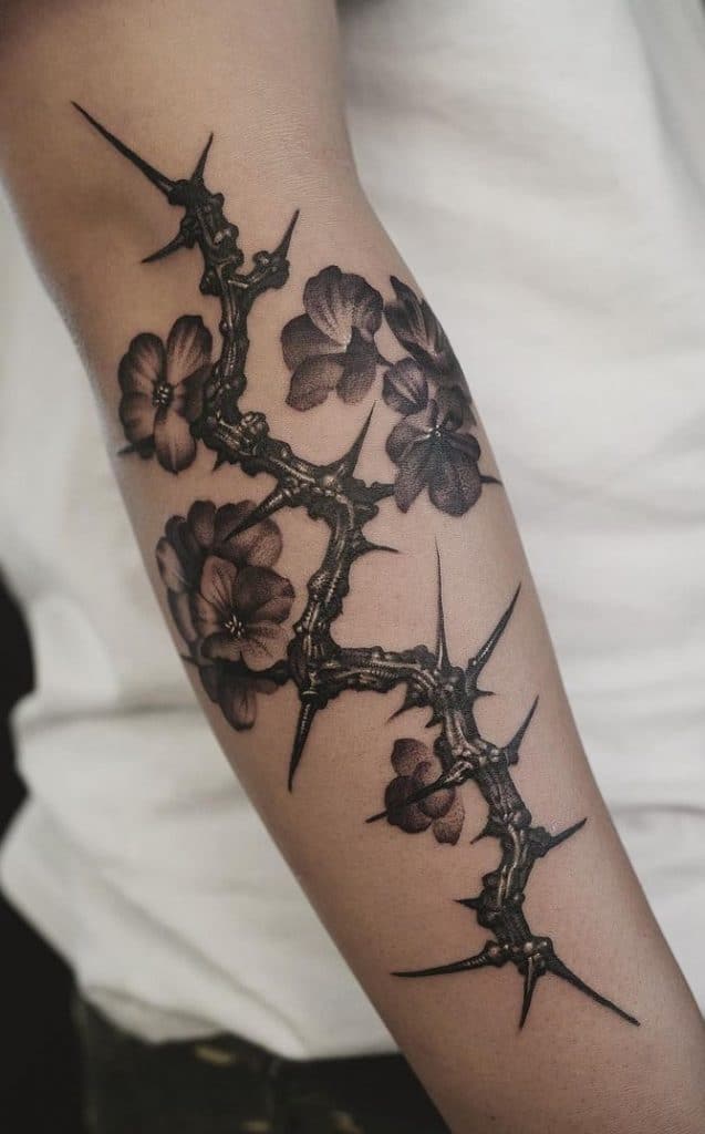 Flower Tattoo on the Forearm