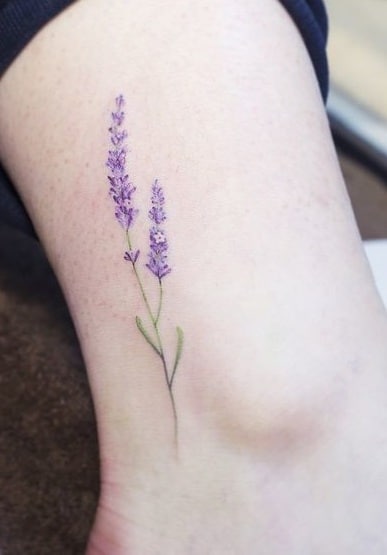 Flower with Stem Tattoo