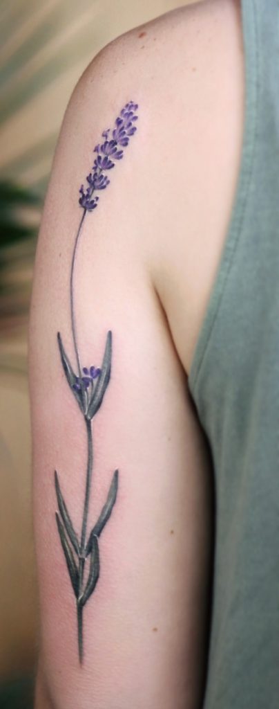 Flower with Stem Tattoo