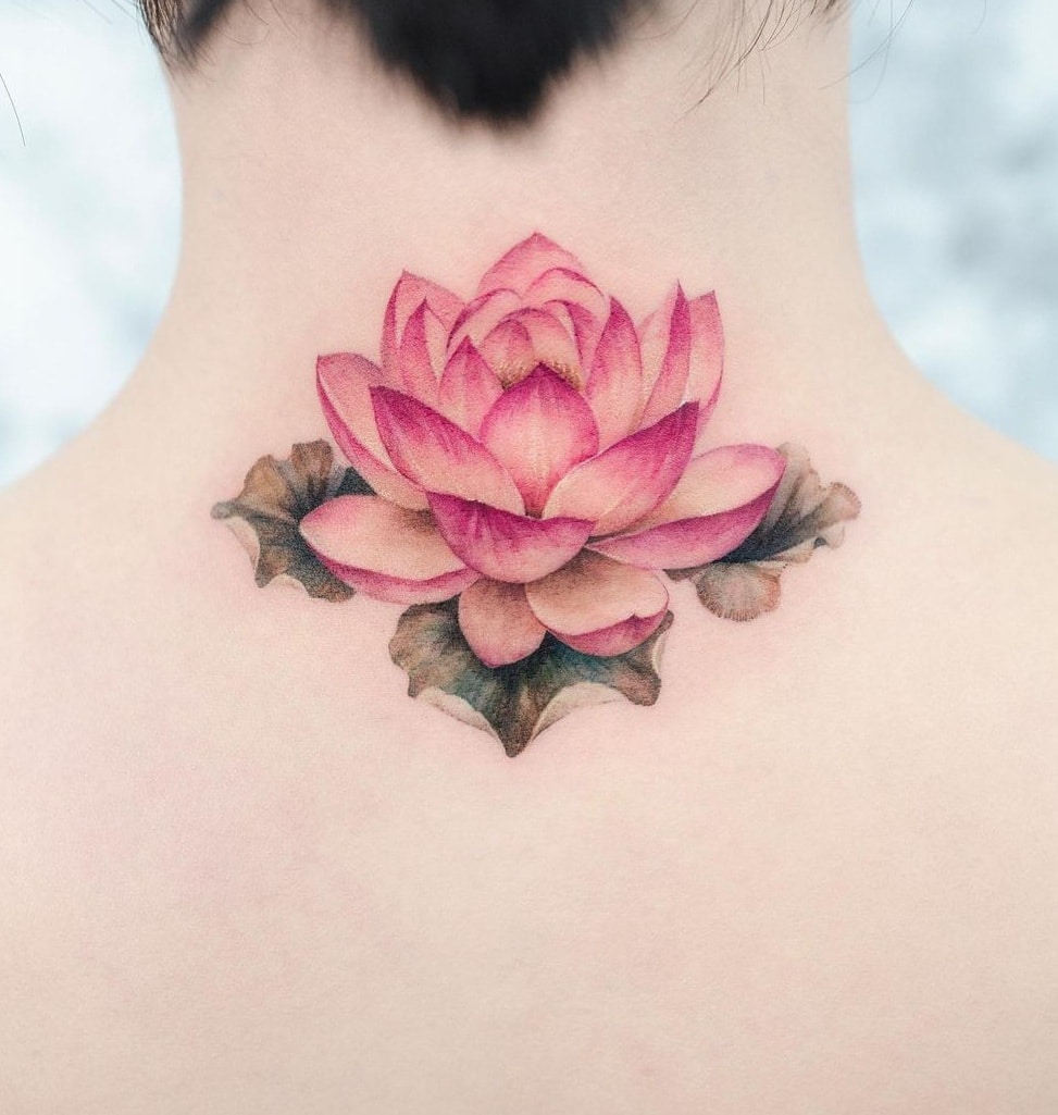 geometric watercolor lotus flower tattoo  Forearm flower tattoo Forearm  tattoos Flower tattoo