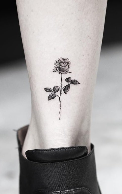 Micro-realist Flower Tattoo