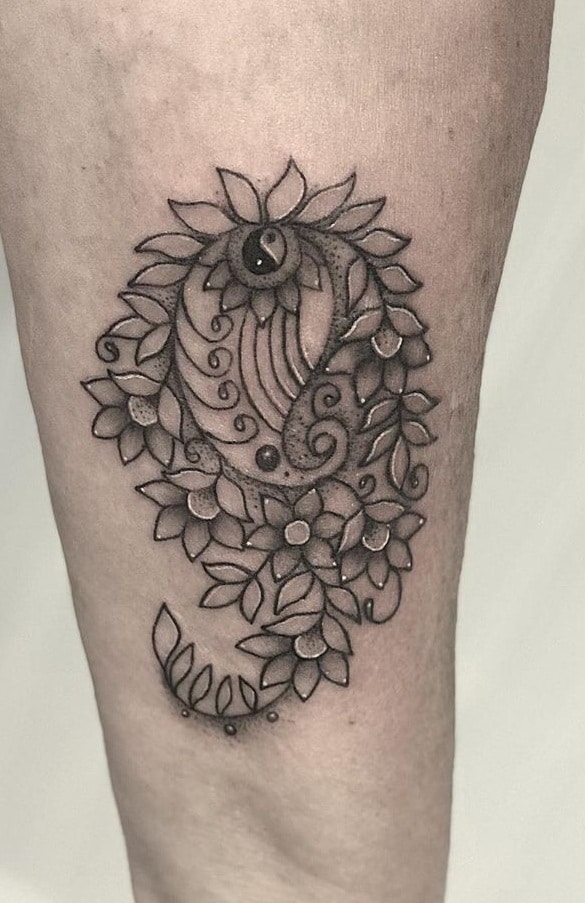 Paisley Flower Tattoo