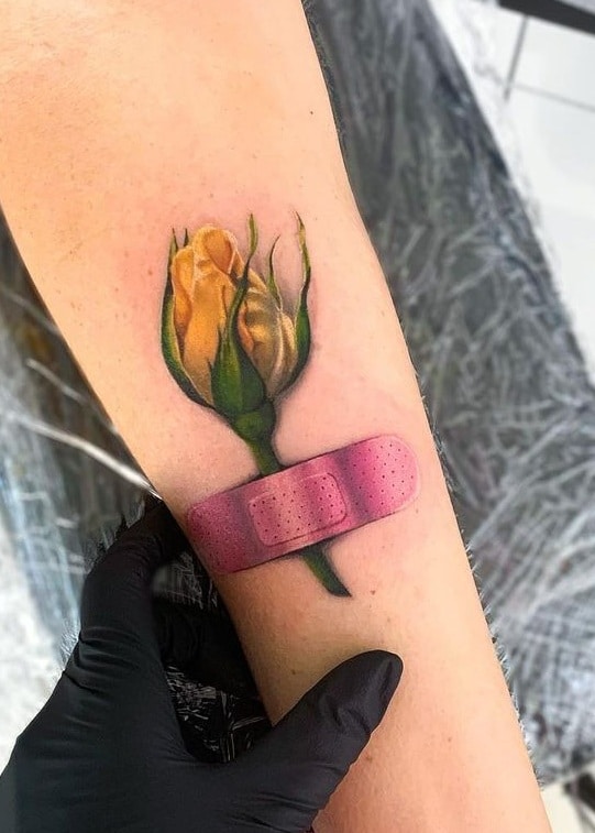 Realistic Flower Tattoo