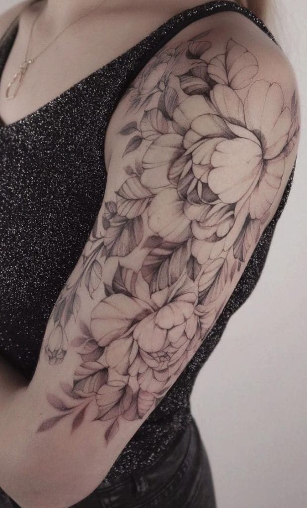 Vine and Flower Tattoo