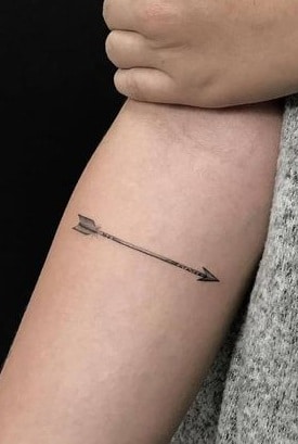 Fine Line Arrow Tattoo