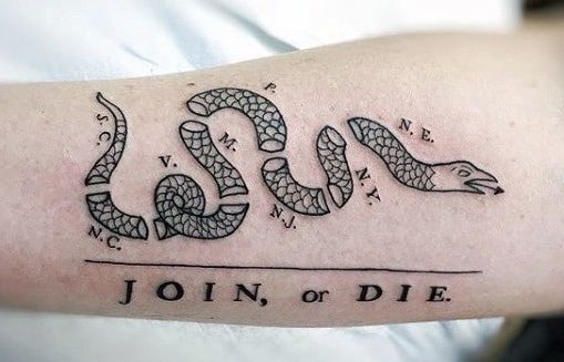 Join or Die Snake Tattoo