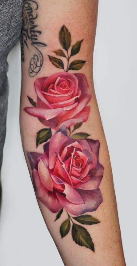 Pink Rose Tattoo 