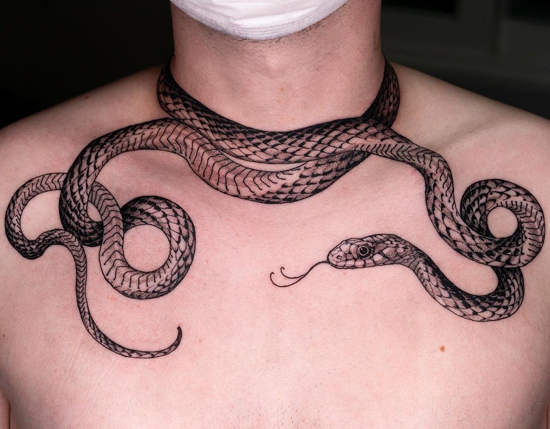 Snake Neck Tattoo.