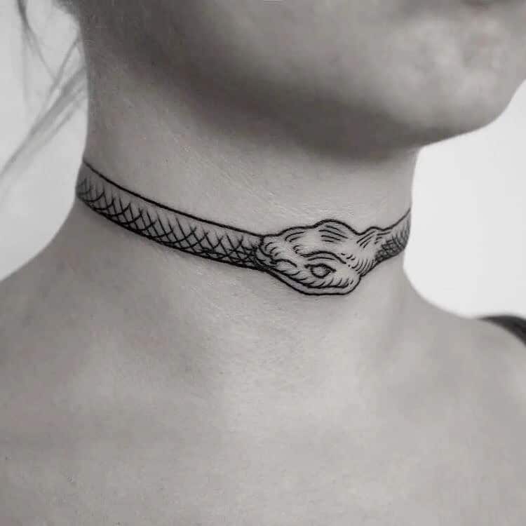 Snake Neck Tattoo